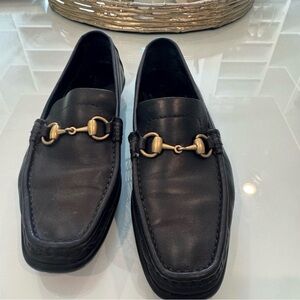 Gucci Leather Horse Bit Loafers with Gold Hardware 8